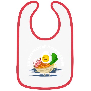 Discover Cute Ramen Bowl with Smiling Egg Bibs