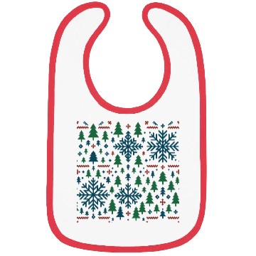 Discover Festive Winter Snowflake Pattern Bibs