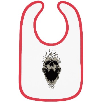 Discover High-Contrast Skull Fragment Design Bibs