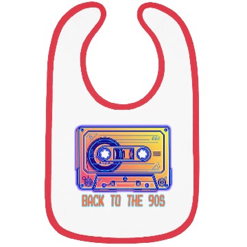 Discover Back to the 90s Retro Cassette Tape Bibs