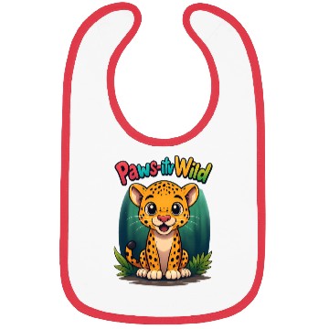 Discover Paws TV Wild Cute Leopard Cartoon Bibs