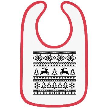 Discover Festive Winter Snowflake Reindeer Pattern Bibs