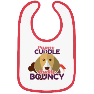 Discover Puppy Cuddle Buddy Bouncy Design Bibs