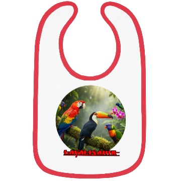 Discover Vibrant Tropical Bird Collection Design Bibs
