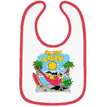 Discover Lazy Day at the Beach Illustration Bibs