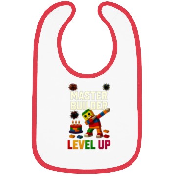 Discover Master Builder Level Up Birthday Kids Party Bibs