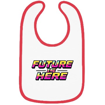 Discover Retro Futuristic Gradient Text Design Bibs