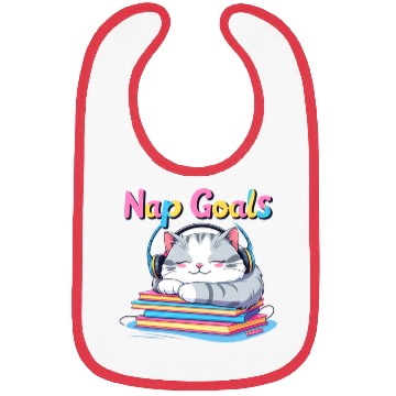 Discover Cute Cat Nap Goals Design Bibs