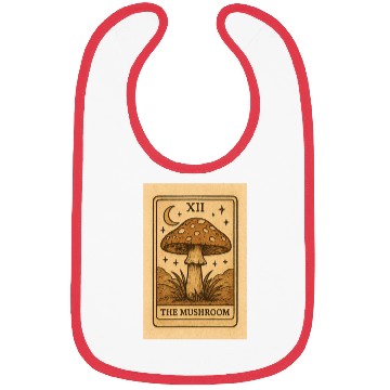 Discover Mystic Mushroom Tarot Card Design Bibs