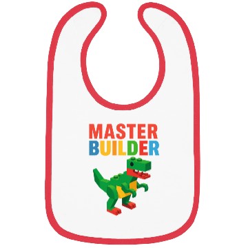 Discover Master Builder T Rex Dinosaur Gift Idea  Bibs