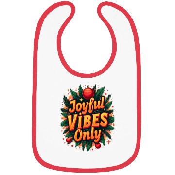 Discover Festive Christmas Joyful Vibes Design Bibs