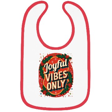 Discover Festive Holiday Joyful Vibes Design Bibs