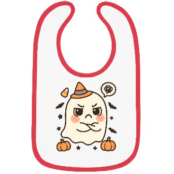 Discover Cute Ghost with Halloween Pumpkins Bibs