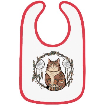 Discover Boho Cat Dreamcatcher – Tribal Spirit Animal Bibs