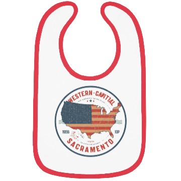 Discover Western-Capital Sacramento Map Badge Bibs