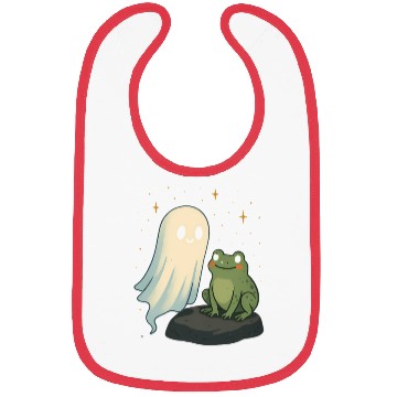 Discover Whimsical Ghost and Frog Friendship Bibs