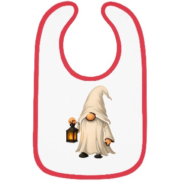 Discover Mystical Gnome with Lantern Illustration Bibs