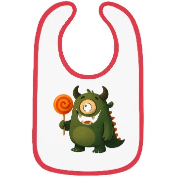 Discover Whimsical Monster with Lollipop Bibs