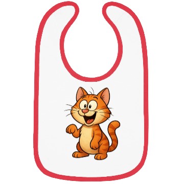 Discover Playful Cartoon Cat Illustration Bibs