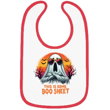 Discover "This is Some Boo Sheet" Funny Ghost Halloween Bibs
