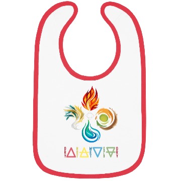 Discover Four Natural Elements Symbols Design Bibs