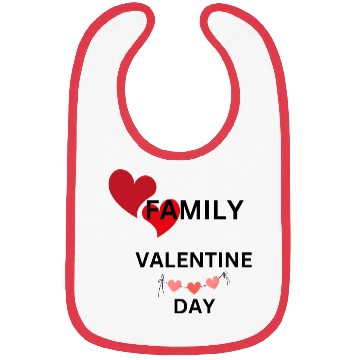 Discover I Love My Family Valentines Day Design Bibs