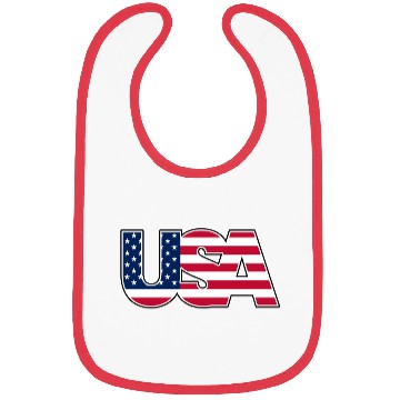 Discover USA Flag Colors Logo Bibs