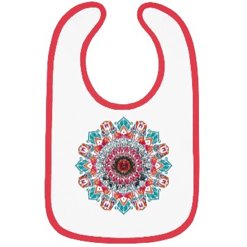 Discover Vivid Floral Mandala Pattern Bibs