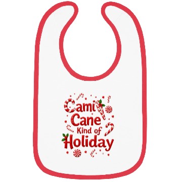 Discover Candy Cane Holiday Celebration Design Bibs