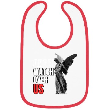 Discover Angel Statue with Watch Over US Message Bibs