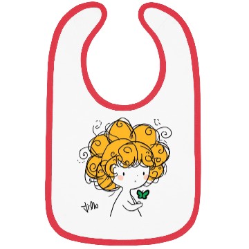 Discover Whimsical Fairy with Gold Curl Hair Bibs