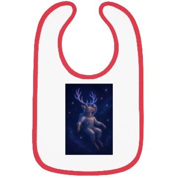 Discover Celestial Deer Astronaut Illustration Bibs
