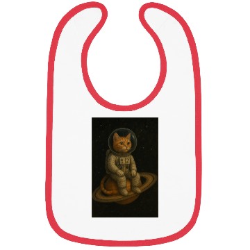 Discover Celestial Cat in Astronaut Suit Bibs