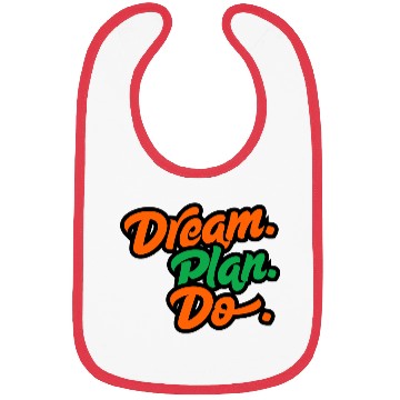 Discover Inspirational Dream Plan Do Typography Bibs