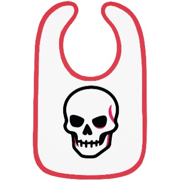 Discover Neon Pink Skull Graphic Design Bibs