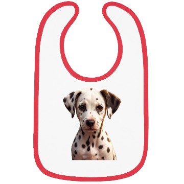 Discover Dalmatian Puppy Portrait on Bibs
