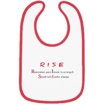 Discover Empowering Rise Typography Design Bibs