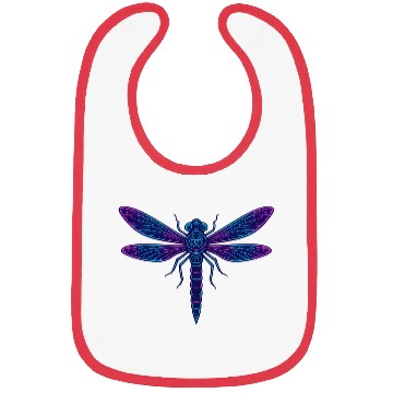 Discover Neon Mythical Dragonfly Illustration Bibs