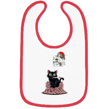 Discover Black Cat Smoking Cigarette Catzilla Bibs