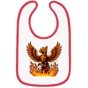 Discover Fiery Phoenix Rising Illustration Bibs