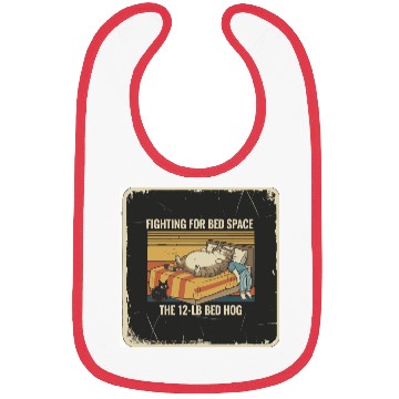 Discover Fighting for Bed Space Cat Design Bibs