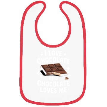 Discover Chocolate Love Quote Design Bibs