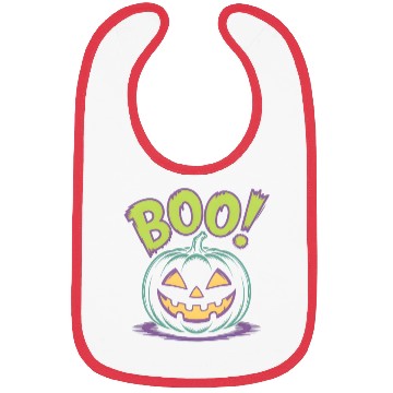 Discover Spooky Halloween Jack-o'-Lantern Design Bibs