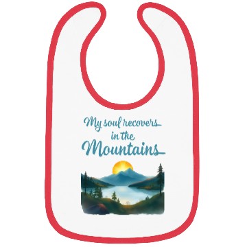 Discover Mountains and Sunrise Inspirational quote Bibs