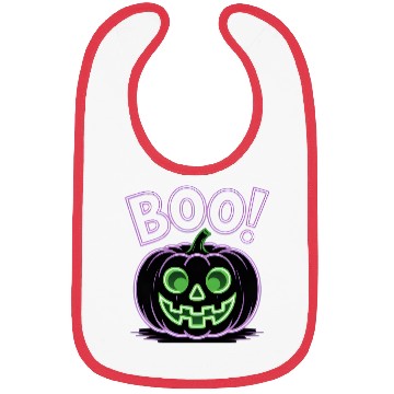 Discover Neon Jack-O-Lantern Halloween Design Bibs