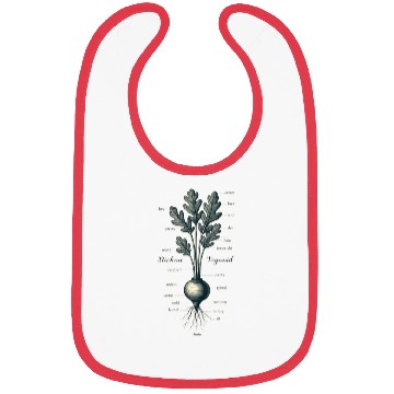 Discover Illustrated Vegetable Cross-Section Design Bibs