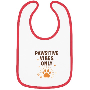 Discover Pawsitive Vibes Only Animal Print Bibs