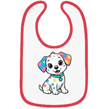 Discover Colorful Puppy Design Bibs