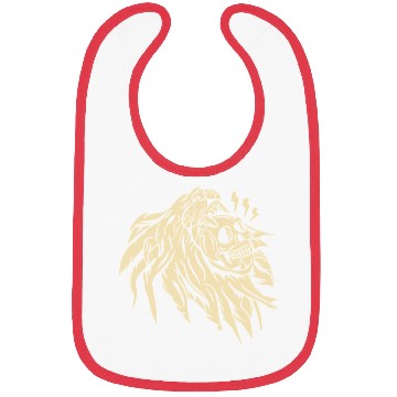 Discover Wild Skull Lion Tattoo Design Bibs