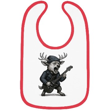 Discover Moose Rocker with Guitar and Beanie Bibs
